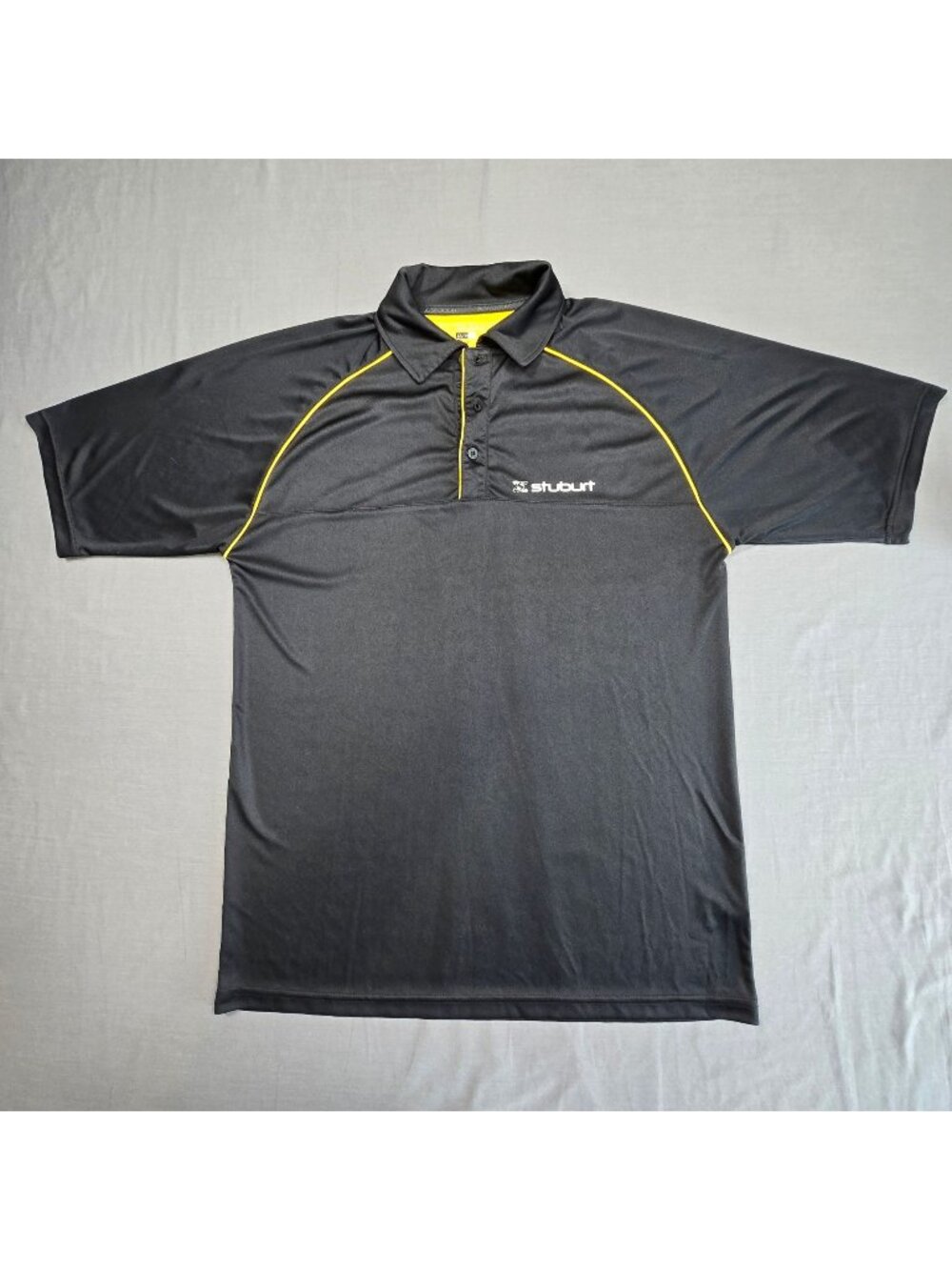 Stuburt Golf XL Mens Polo Shirt Black Pure Dri Moisture-Wicking
